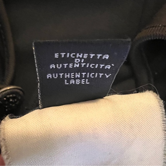 Versus Versace Black Midi Dress with Embroidered Cuffs Size 28/42 (USA 6) GUC - Picture 7 of 7